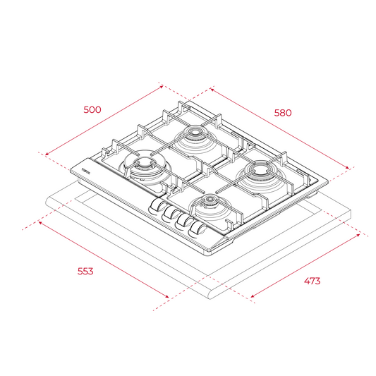 Plita pe gaz Teka GSC 64320 XBC IX, 4 ochiuri, 60 cm, inox