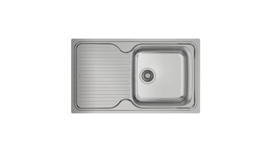 Chiuveta din inox Teka CLASSIC CLASSIC 1B 1D, 800 mm x 500 mm, 1 cuva, Inox Microtexturat, Picurator stanga
