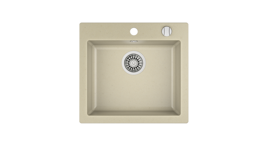 Chiuveta din Tegranite Teka CLIVO 50 S-TQ, 490 mm x 455 mm, TOPASBEIGE