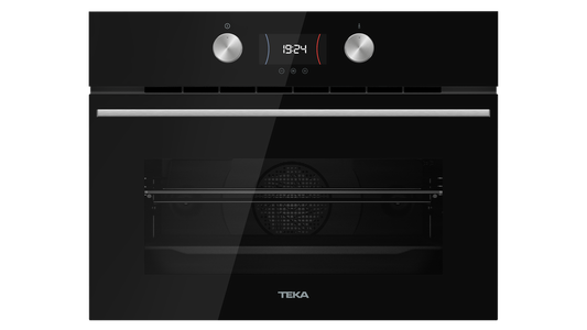 Cuptor electric Teka HLC 8440 C BK, 11 functii, combi-microunde, HydroClean, 45 cm, negru