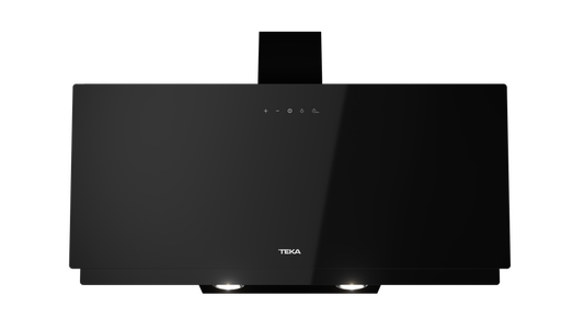 Hota cu design vertical Teka DVN 94030 BK, cu Sistem de extracţie perimetrală, 90 cm, Cristal Negru