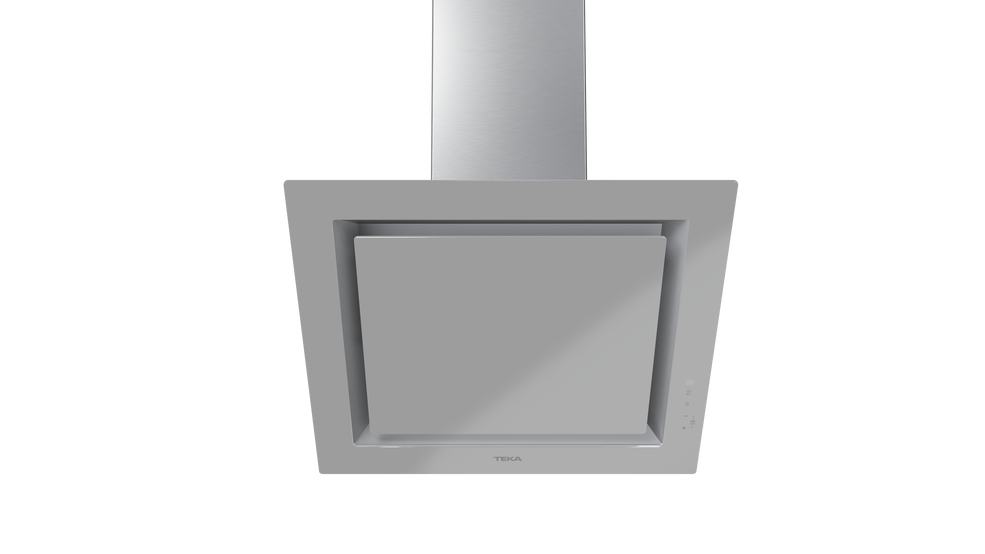 Hota cu design vertical, Teka DLV 68660 SM, sistem de extracţie perimetrală, 60 cm, Cristal Steam Grey