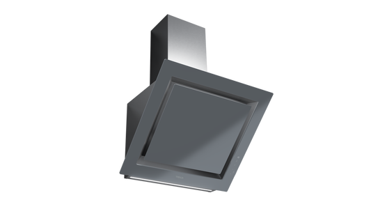 Hota cu design vertical, Teka DLV 68660 ST, sistem de extracţie perimetrală, 60 cm, Cristal Stone Grey