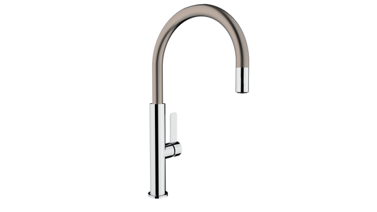 Baterie de bucatarie Teka FOT 995 tytan PVD, cu ţeavă înaltă, crom tytan