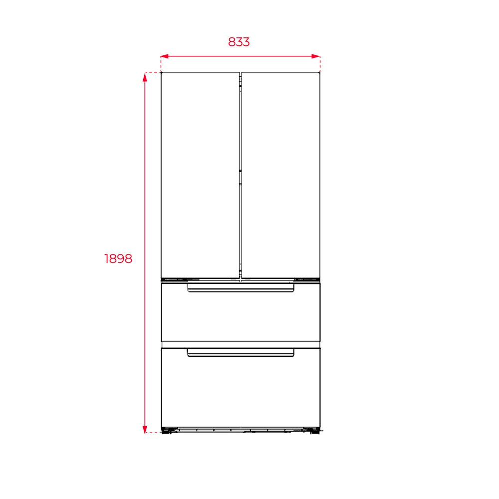 Combina frigorifica side by side free-standing Teka RFD 77820 S, 2 uși și 2 sertare, 500 l, Clasa E, NoFrost, Touchcontrol, H 189 cm, Inox