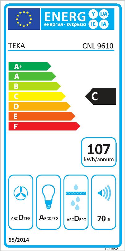 Hota incorporabila telescopica Teka CNL 9610, 90 cm, Inox