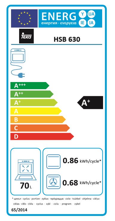 Cuptor electric Teka HSB 630 W ,cu sistem de curăţare HydroClean PRO, 60 cm, 70l, Alb