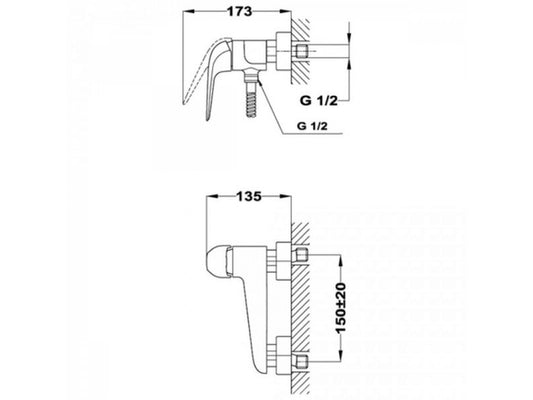 Baterie dus, Teka ITACA, crom