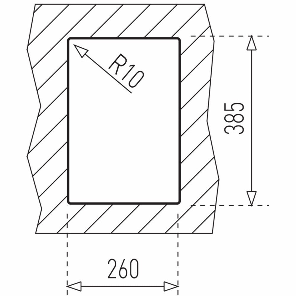 Chiuveta din inox Teka UNIVERSAL E/280.405 1B, 1 cuva, 280 mm x 405 mm, inox lucios