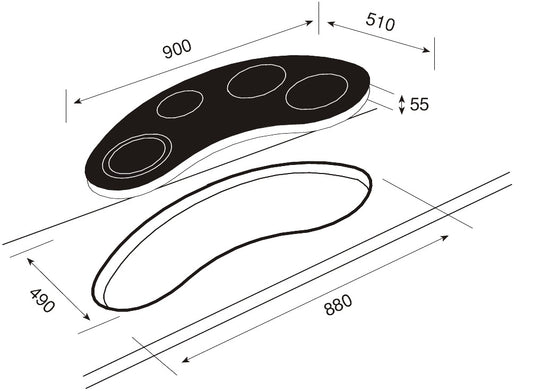 Plita pe gaz Teka VR 90 4G AI AL TR,4 zone de gatit, 90 cm, sticla Negra