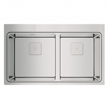 Chiuveta din inox Teka ZENIT RS15 2B 86, 860 x 520 mm, 2 cuve PureLine, inox