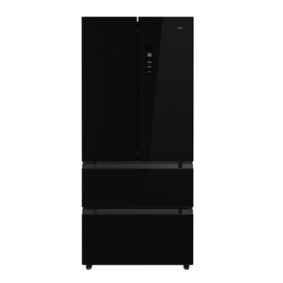 Combina frigorifica side by side free-standing Teka RFD 77825 GBK EU, 4 usi, 516 l, Clasa E, NoFrost, H 189.8 cm, sticla neagra