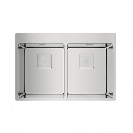 Chiuveta din inox Teka FORLINEA RS15 2B 740, 740 x 500 mm, 2 cuve PureLine, montare deasupra sau la nivelul blatului, inox