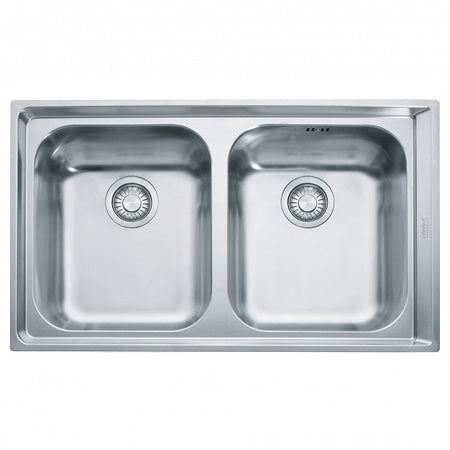 Chiuveta din inox Franke Neptune NEX 620 cu 2 cuve, 860x510mm, inox lucios