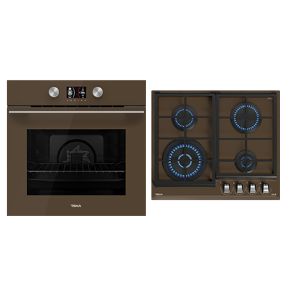 Pachet Cuptor incorporabil Teka HLB 8600 LB, 70 litri, HydroClean PRO plus Plita incorporabila pe Gaz, Teka GZC 64320 XBC LB, 4 arzatoare, 60 cm, Sticla London Brick