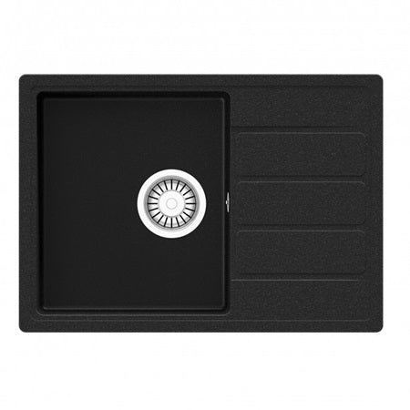 Pachet chiuveta bucatarie Teka COMFOR 45 S-TQ SCHW, 620 x 440 mm plus baterie Teka MT PLUS negru metalizat