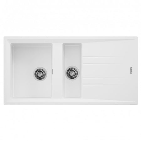 Chiuveta din Tegranite+ Teka STONE 60 B TG, 1,5 cuve, 1000 mm x 510 mm, Alb