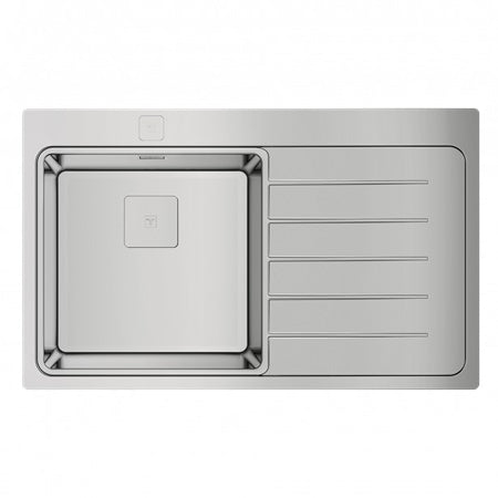 Chiuveta din inox Teka ZENIT RS15 1B 1D L 86, 860 x 520 mm, PureLine, Picurator dreapta, inox