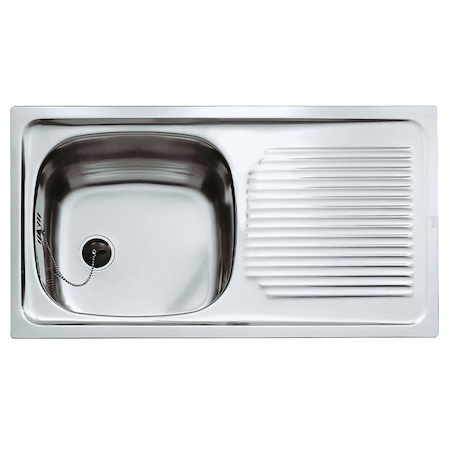 Chiuveta din inox TEKA Universal E/800.440 1B 1D, 800x440mm, Picurator dreapta, Inox