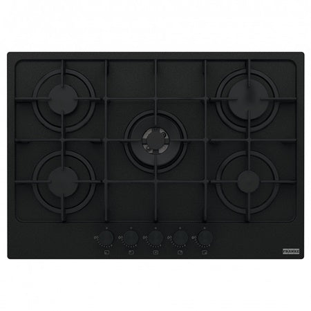 Plita pe gaz Franke Maris 750 FHMA 755 4G DC MB C cu 5 arzatoare, 75cm, gratare fonta, Matte Black