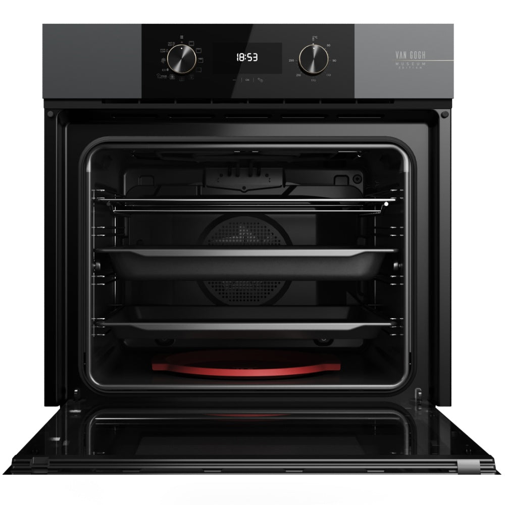 Cuptor electric Teka HLB 84-VGogh, 9 functii, aer cald plus abur, HydroClean® PRO, 60 cm, 70l, A+, Cristal gri închis