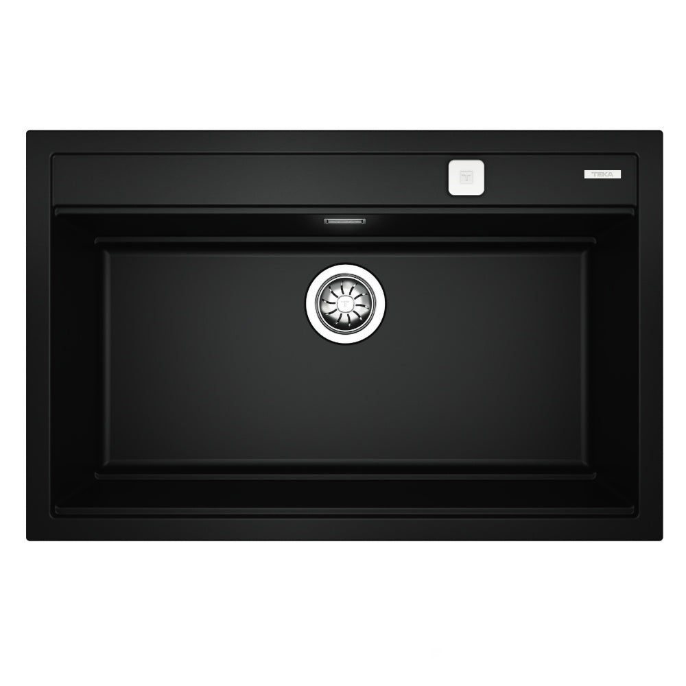 Chiuveta din Tegranite+ TEKA NOVA 80 WS-TG 1B, 790 x 510 mm, montare incastrat, Tocator si sita, Negru