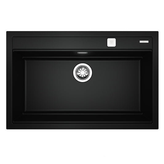 Chiuveta din Tegranite+ TEKA NOVA 80 WS-TG 1B, 790 x 510 mm, montare incastrat, Tocator si sita, Negru