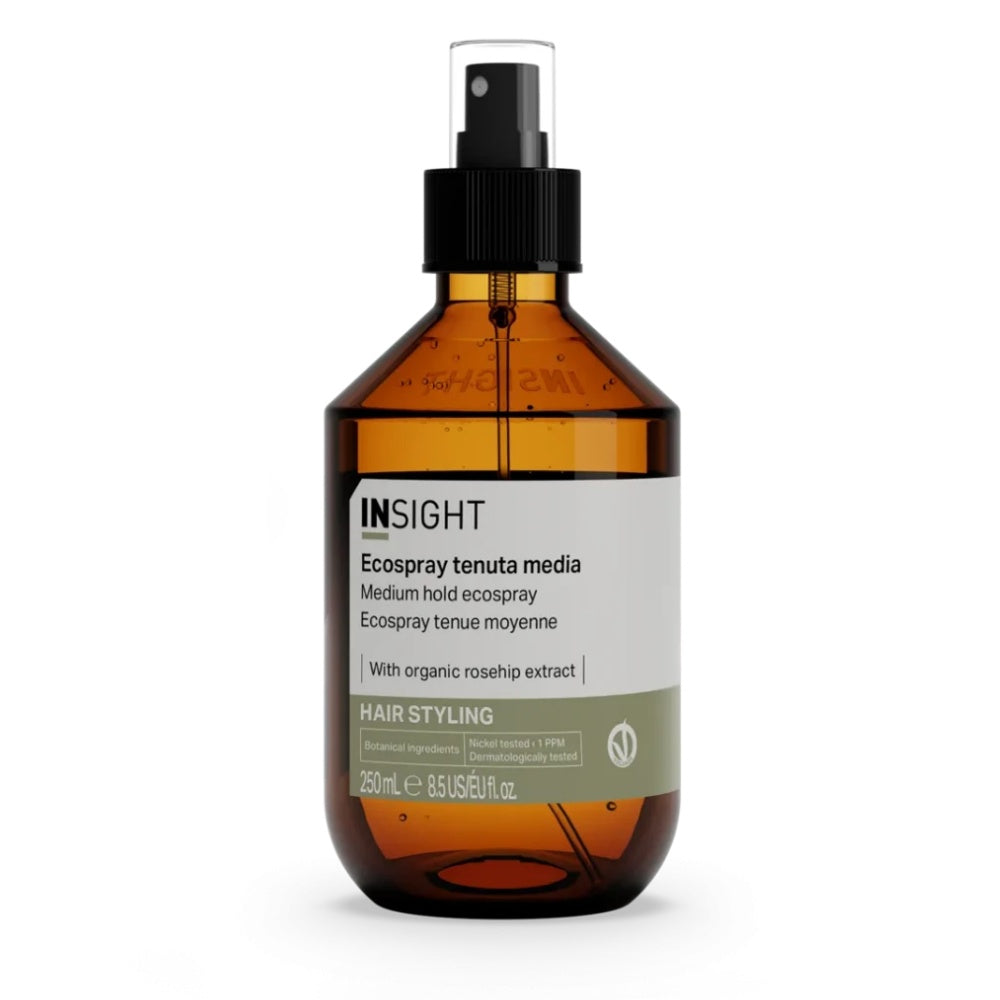 Spray fixativ pentru par, fixare medie fara gaz, organic, INSIGHT, IST076, 250 ml