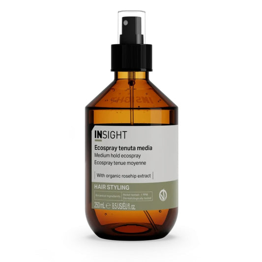 Spray fixativ pentru par, fixare medie fara gaz, organic, INSIGHT, IST076, 250 ml