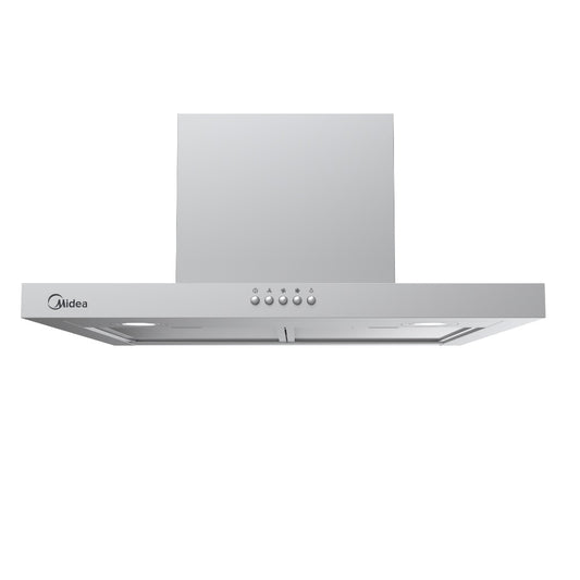 Hota semineu Midea MCT606, 630 m³/h, 60 cm, Clasa C, 3 viteze, Inox