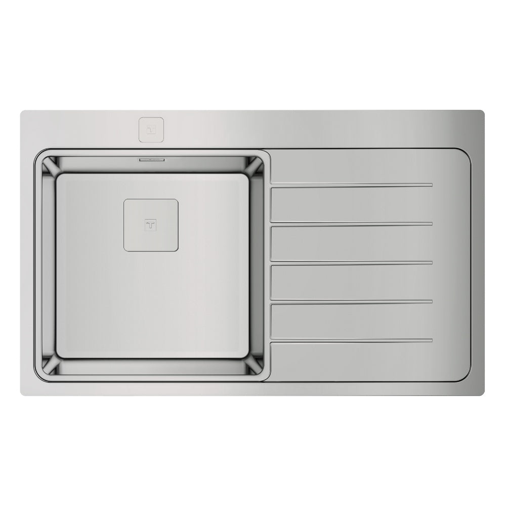 Chiuveta din inox Teka, Zenit RS15 1B 1D 86, 860 x 520 mm, picurator dreapta, inox