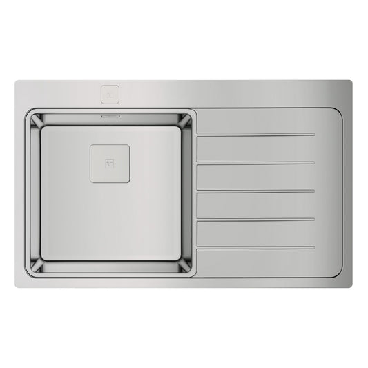 Chiuveta din inox Teka, Zenit RS15 1B 1D 86, 860 x 520 mm, picurator dreapta, inox