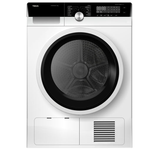 Uscator de rufe free-standing Teka SCK 70820 WH cu Pompa de caldura prin condensare, 8 kg, 14 programe, clasa B, Alb