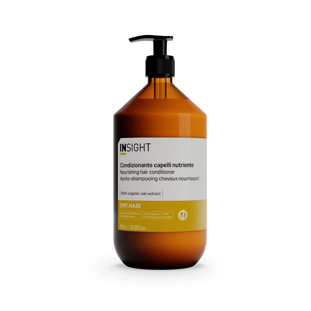 Balsam pentru par uscat, nutritiv, cu extract de ovaz, organic, INSIGHT, IDR211, 900 m