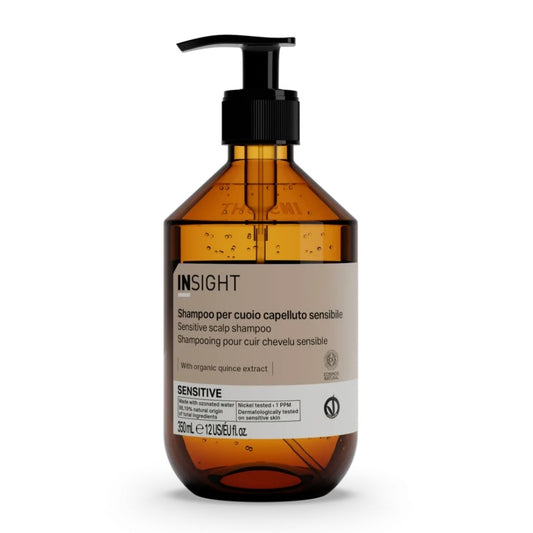 Sampon pentru scalp sensibil, utilizare frecventa, cu extracte organice de dovleac si gutuie, INSIGHT, ISE310, 350 ml