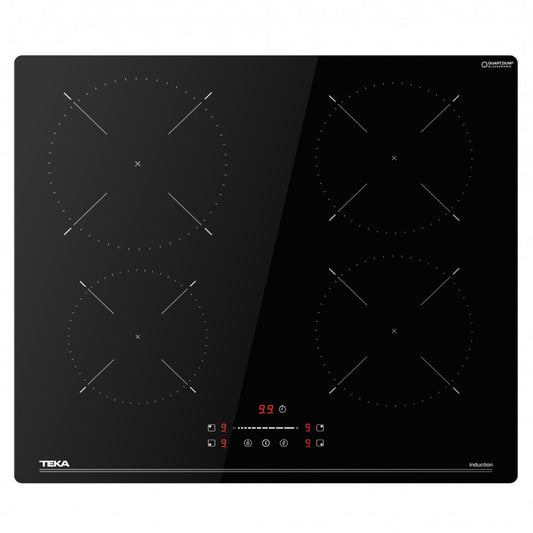 Plita electrica cu inductie Teka IBC 64110 SSM BK, 4 zone, 9 nivele de putere 60 cm, neagra