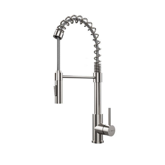Baterie de bucatarie Teka UNI 9912 XP, cu teava inalta si arc flexibil, 2 functii jet, inox