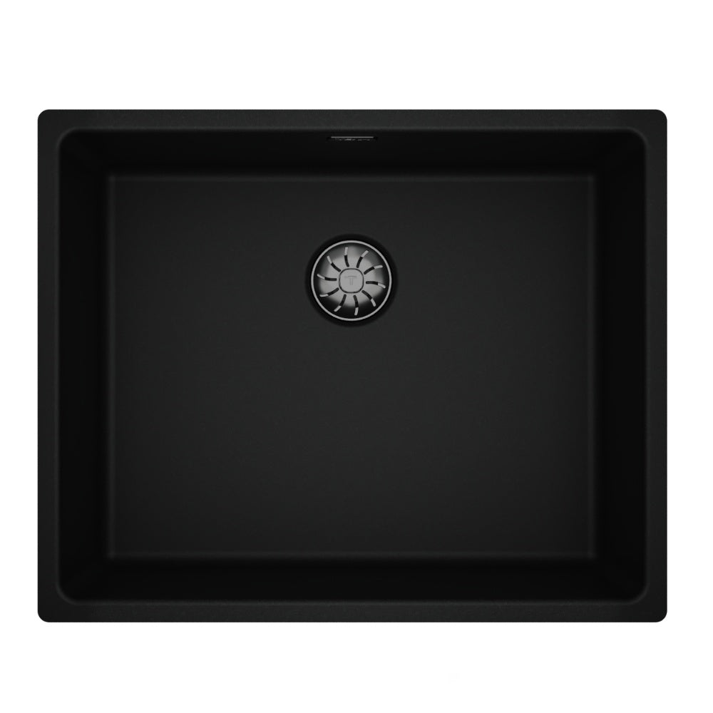 Chiuveta din inox Teka TopLine RS15 50.40, 540 x 440 mm, montare deasupra, la nivel sau sub blat, Full Black
