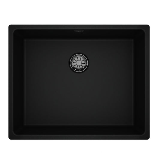 Chiuveta din inox Teka TopLine RS15 50.40, 540 x 440 mm, montare deasupra, la nivel sau sub blat, Full Black