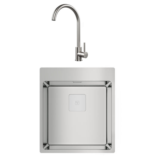 Pachet chiuveta bucatarie Teka FORLINEA RS15 40.40, 440 x 500 mm plus baterie Teka UNI 9310 XP Inox