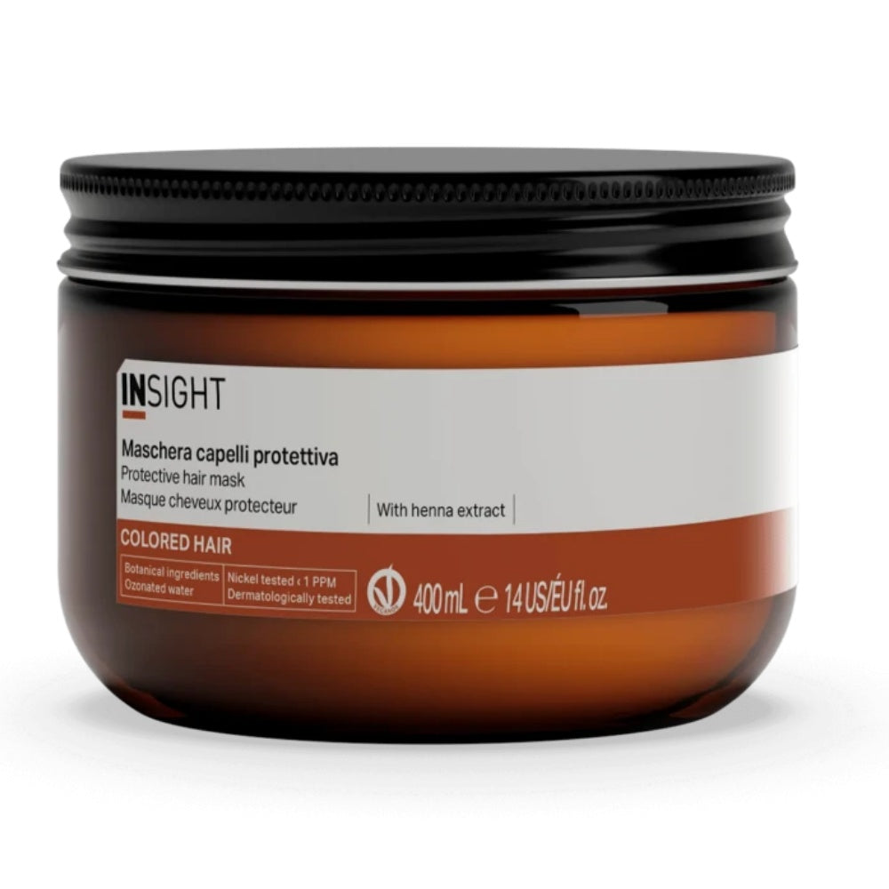 Masca pentru par vopsit, cu extract de ulei de macadamia organic, INSIGHT, ICO212, 400 ml