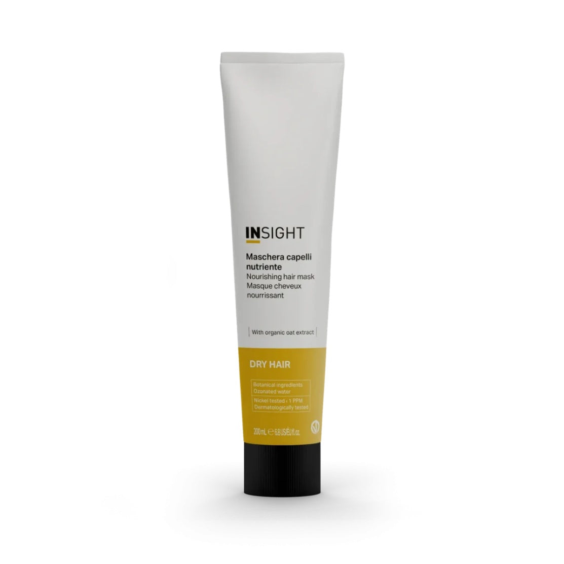 Masca pentru par uscat, nutritiv, cu extract de ovaz, organic, INSIGHT, IDR312-B, 200 ml