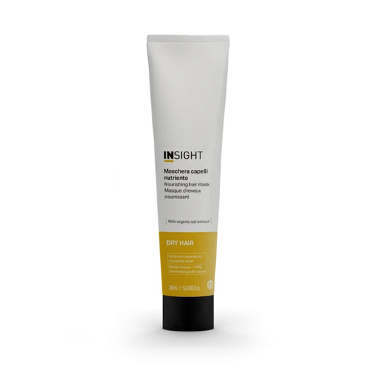 Masca pentru par uscat, nutritiv, cu extract de ovaz, organic, INSIGHT, IDR312-B, 200 ml