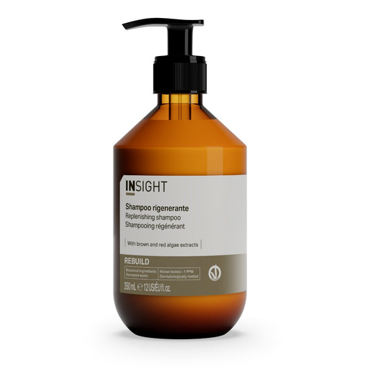 Sampon pentru par, restructurant, cu extracte organice de alge brune și rosii, INSIGHT, IRB310, 350 ml