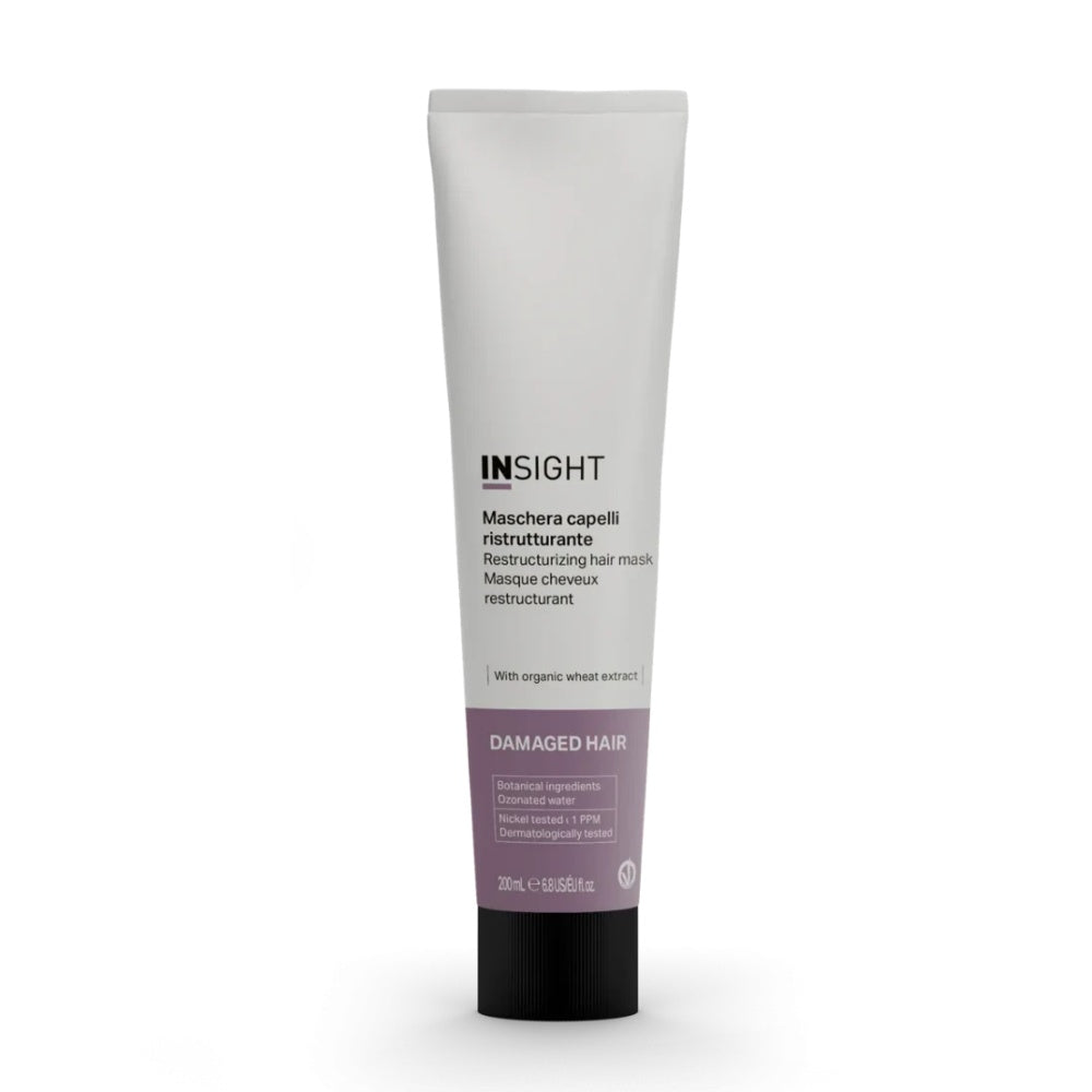 Masca pentru par deteriorat, restructurant cu extract de germeni de grau, organic, INSIGHT, IDA312-B, 200 ml