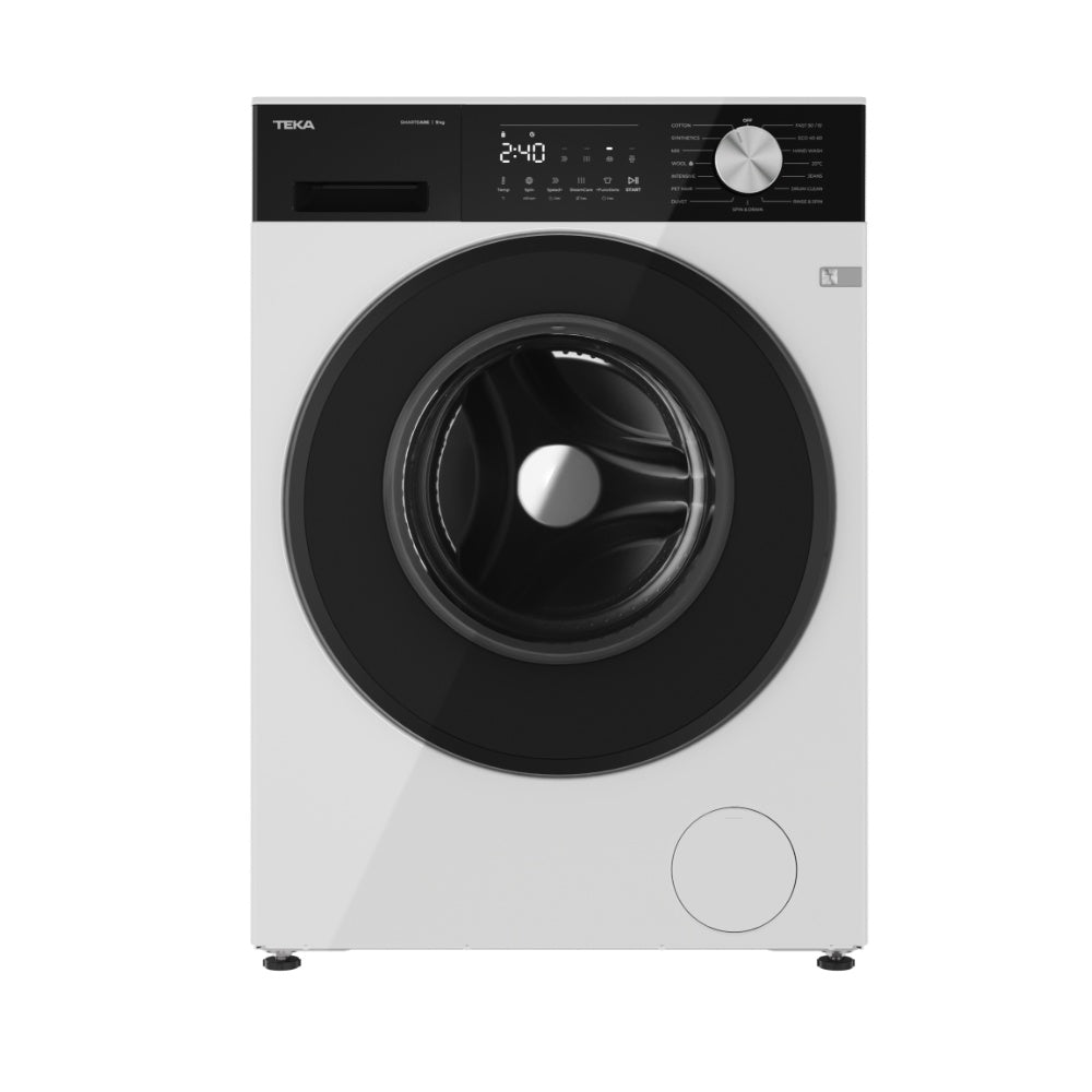 Masina de spalat rufe free-standing Teka WM 20941 W EU, 9 kg, 1400 rpm, motor BLDC, 15 programe de spalare, 60 cm, Clasa A, alba