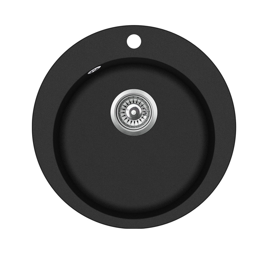 Pachet chiuveta bucatarie Teka Clave 45 B-TQ 1B T, 505 x 505 mm Schwarzmetallic plus baterie Teka OVAL 915 Negra