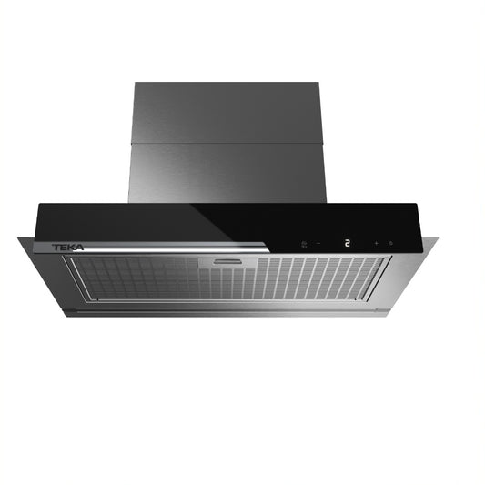 Hota incorporabila, integrata, Teka GFI 67350 EOS IX, 60 cm, 746 m3/h, clasa A+, Inox/cristal negru
