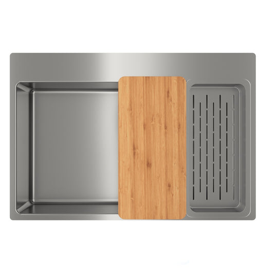 Chiuveta din inox TEKA FORLINE RS15 71.40, 750 x 500 mm, 1 cuva, instalare 2 in 1, Inox lucios