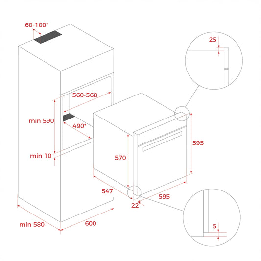 Cuptor electric Teka HLB 8550 SC BK, gatire cu aburi 12 functii, HydroClean, 60 cm, 70l, A+, sticla neagra